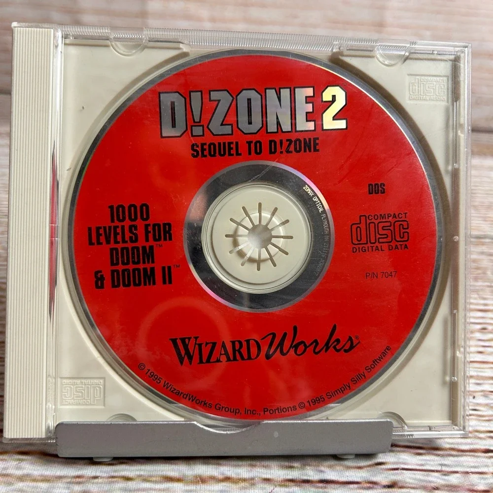WizardWorks D!Zone 2 Sequel to D!Zone 1000 Levels for Doom & Doom II PC DOS CD